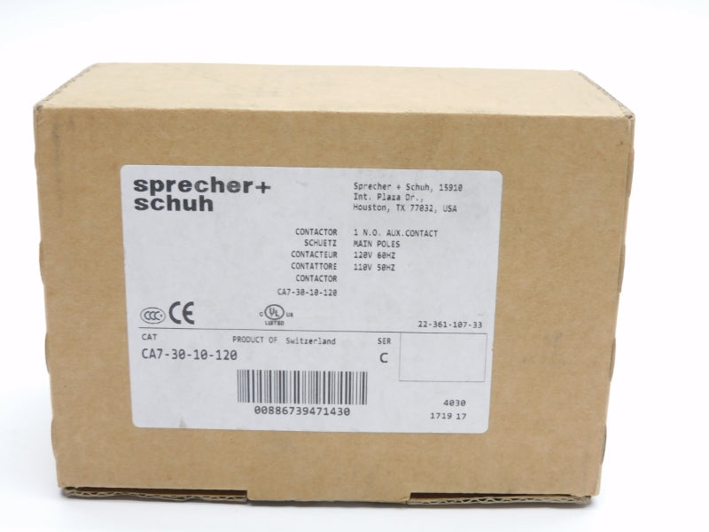 SPRECHER+SCHUH CA7-30-10-120 SER. C 110/120V 65A NSMP