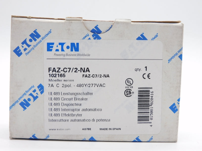 EATON FAZ-C7/2-NA 102165 277VAC 7A NSMP