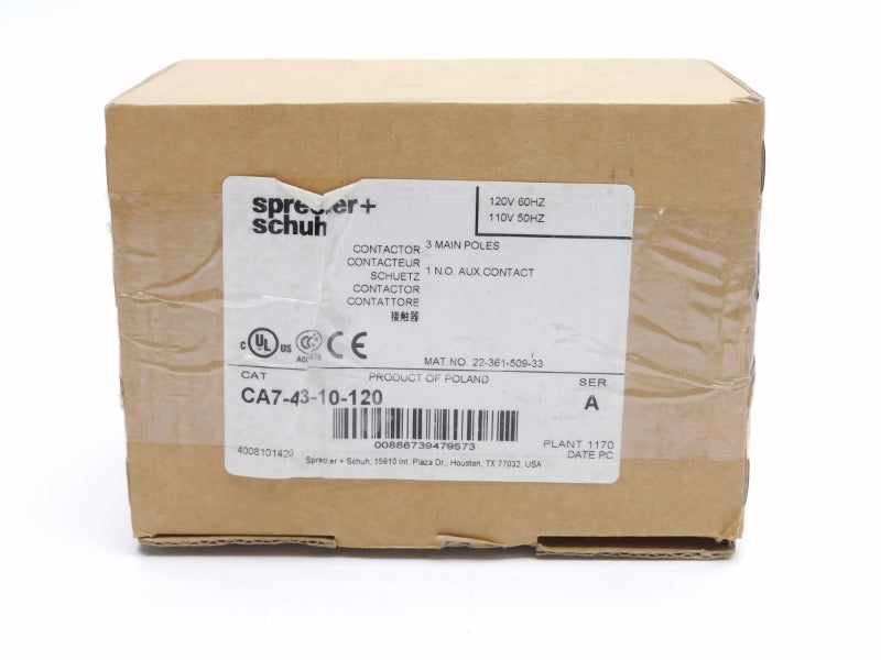SPRECHER+SCHUH CA7-43-10-120 SER. A 110/120V 85A (AS PICTURED) NSMP