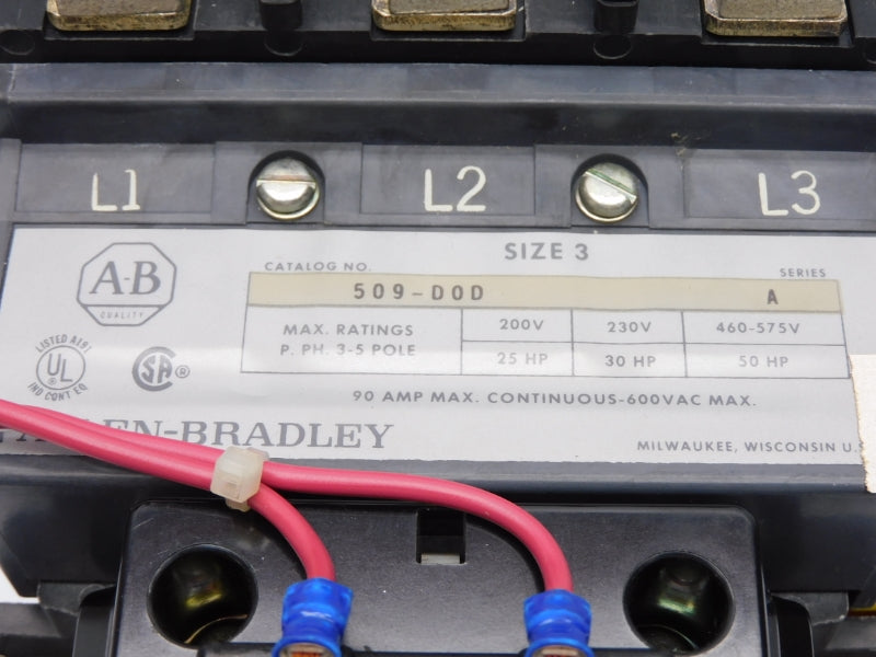 ALLEN BRADLEY 509-DOD SER. A 110/115-120V 90A NSMP