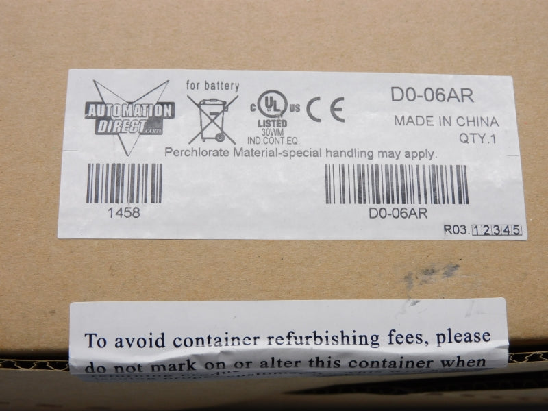 AUTOMATION DIRECT D0-06AR NSFS