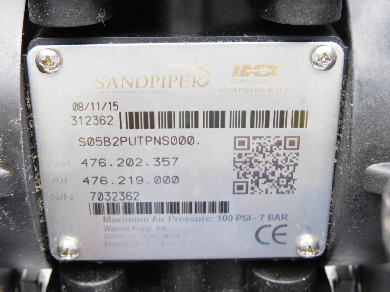 SANDPIPER S05B2PUTPNS000 100PSI NSMP