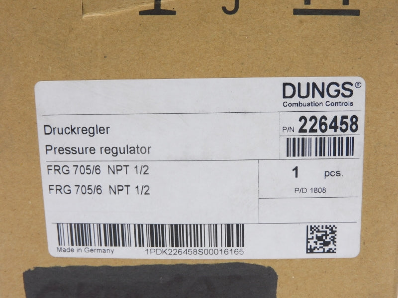 DUNGS FRG-705/6 226458 7PSI 60"WC 1/2" NSMP