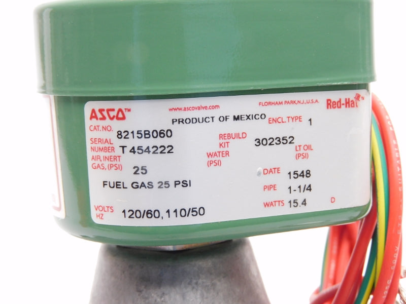 ASCO 8215B060 110/120V 1-1/4" NSNP