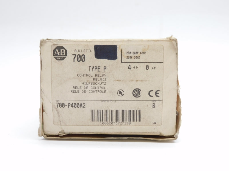 ALLEN BRADLEY 700-P400A2 SER. B 220/230-240V 10A (AS PICTURED) (WH) NSMP
