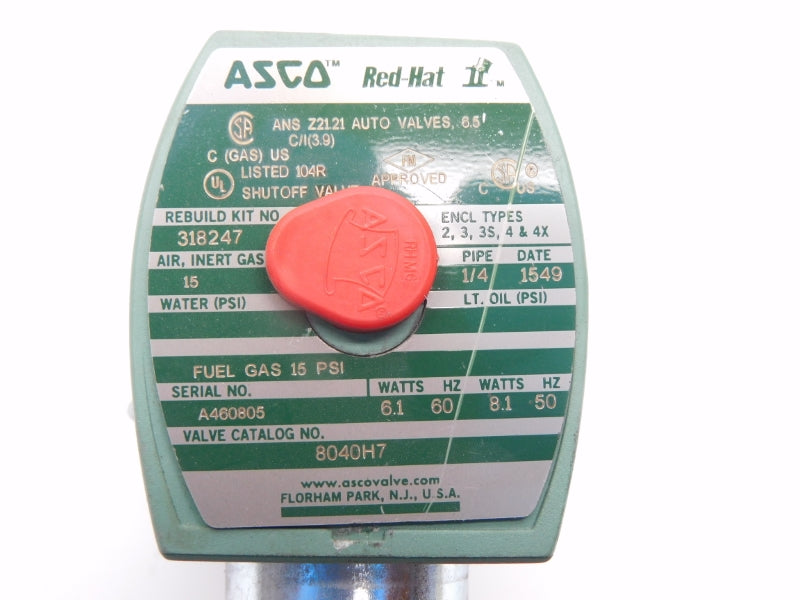ASCO 8040H7 110/120V 1/4" NSMP