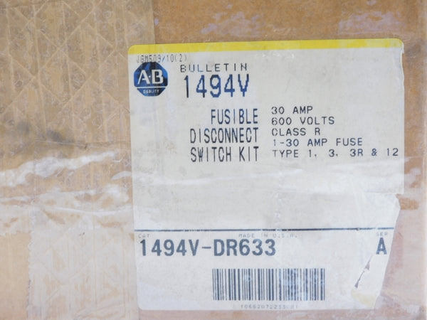 ALLEN BRADLEY 1494V-DR633 SER. A 600V 30A (BR/YL) NSMP