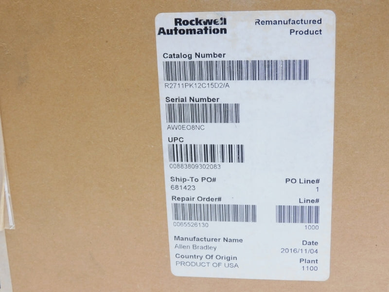 ALLEN BRADLEY 2711P-K12C15D2 SER. A REMAN