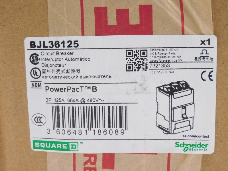 SQUARE D BJL36125 480V 125A NSFS
