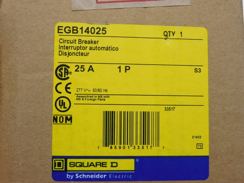 SQUARE D EGB14025 277V 25A NSFS