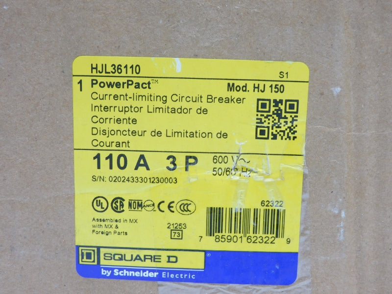 SQUARE D HJL36110 600V 110A NSMP