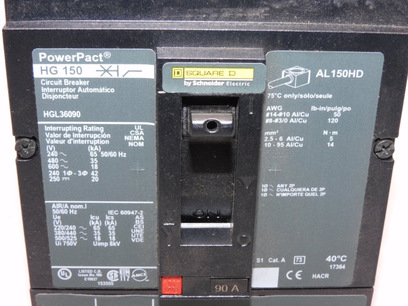 SQUARE D HGL36090 600V 90A NSMP
