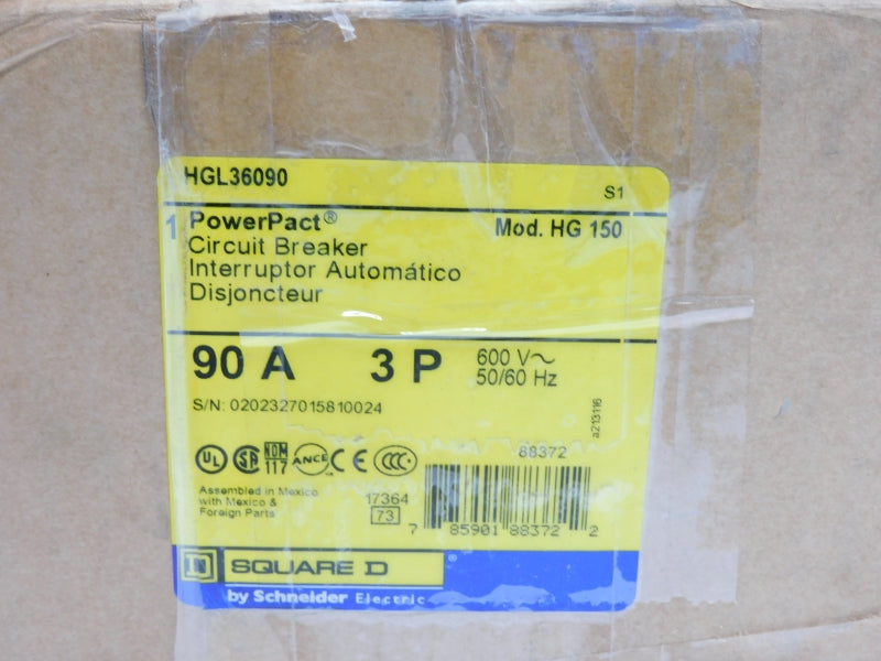 SQUARE D HGL36090 600V 90A NSMP