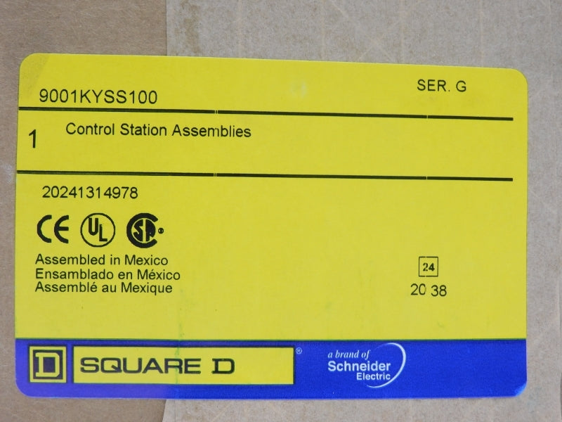 SQUARE D 9001KYSS100 SER. G NSFS
