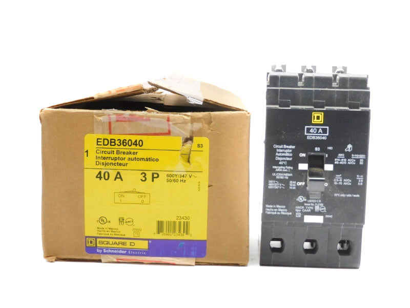 SQUARE D EDB36040 347V 40A NSMP