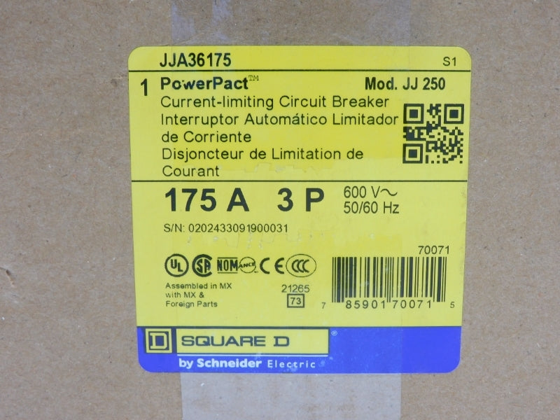 SQUARE D JJA36175 600V 175A NSMP