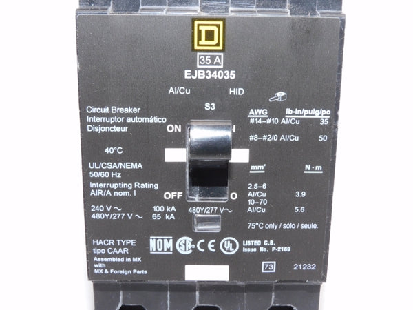 SQUARE D EJB34035 277V 35A NSMP