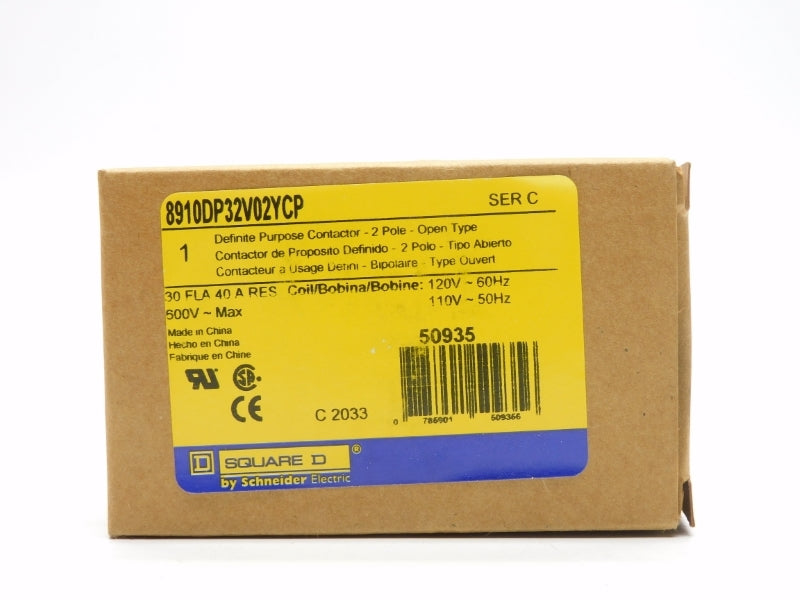 SQUARE D 8910DP32V02YCP SER. C 110/120V 40A NSMP