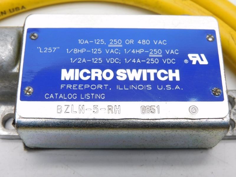 MICRO SWITCH BZLN-5-RH 480VAC 10A UNMP