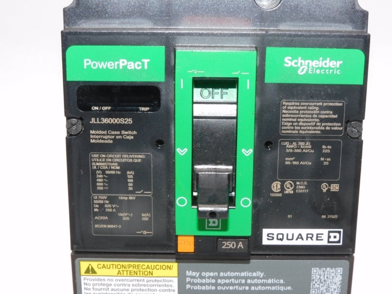 SQUARE D JLL36000S25 600V 250A NSNP
