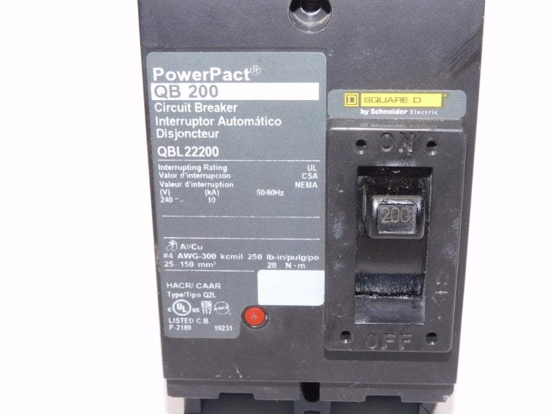 SQUARE D QBL22200 240V 200A (AS PICTURED) NSNP