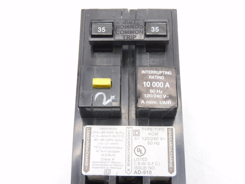 SQUARE D HOM235GFI 120/240V 35A NSMP