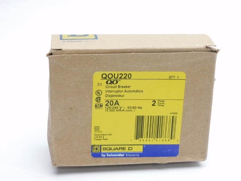 SQUARE D QOU220 120/240VAC 20A (AS PICTURED) NSMP