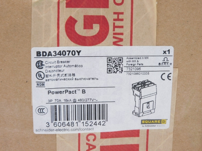 SQUARE D BDA34070Y 277V 70A NSFS
