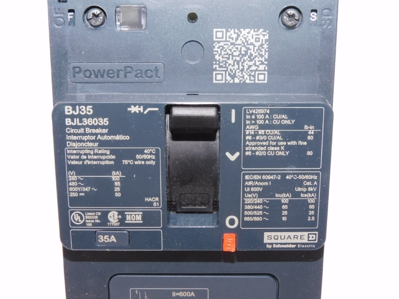 SQUARE D BJL36035 480V 35A NSMP