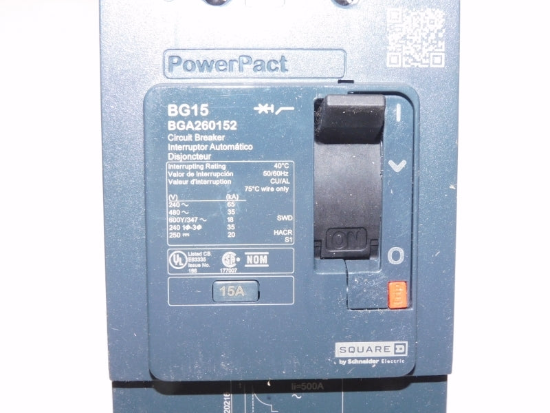 SQUARE D BGA260152 480V 15A NSMP