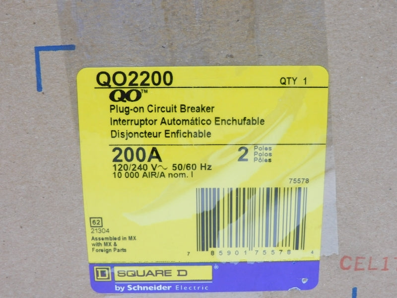 SQUARE D QO2200 120/240V 200A NSMP