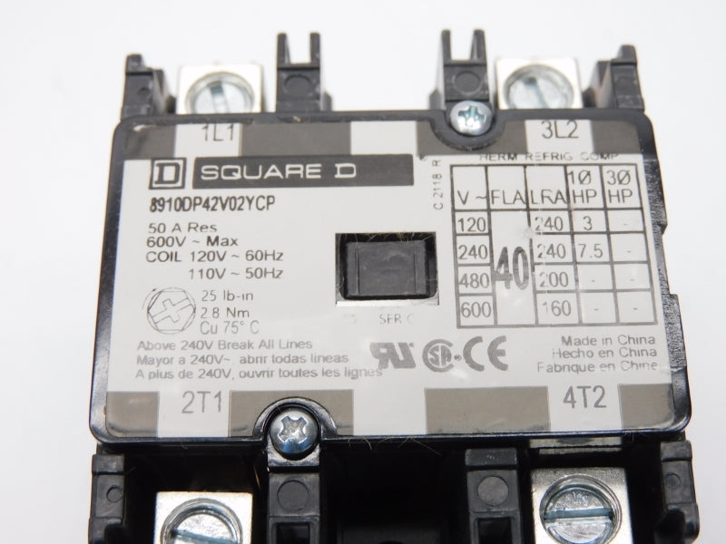 SQUARE D 8910DP42V02YCP SER. C 110/120V 50A NSMP