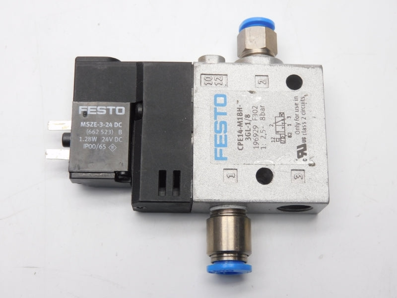 FESTO CPE14-M1BH-3GL-1/8 196929 SER. F302 24VDC 2,5-8BAR UNMP