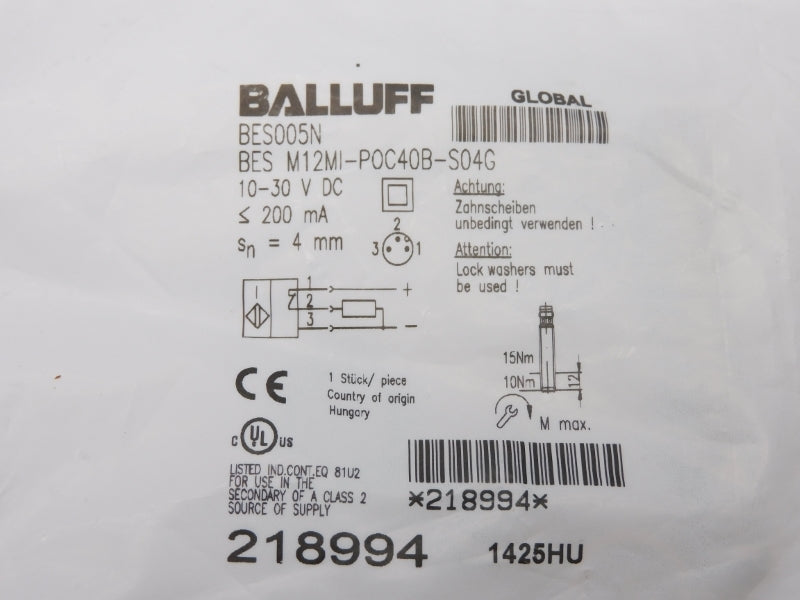 BALLUFF BESM12MI-P0C40B-S04G BES005N 10-30VDC NSMP