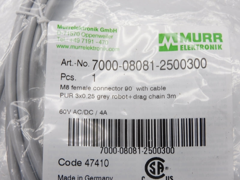 MURR ELEKTRONIK 7000-08081-2500300 60VAC/DC 4A NSMP
