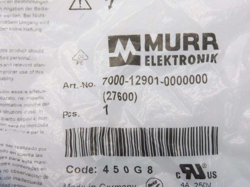 MURR ELEKTRONIK 7000-12901-0000000 27600 250V 4A NSMP