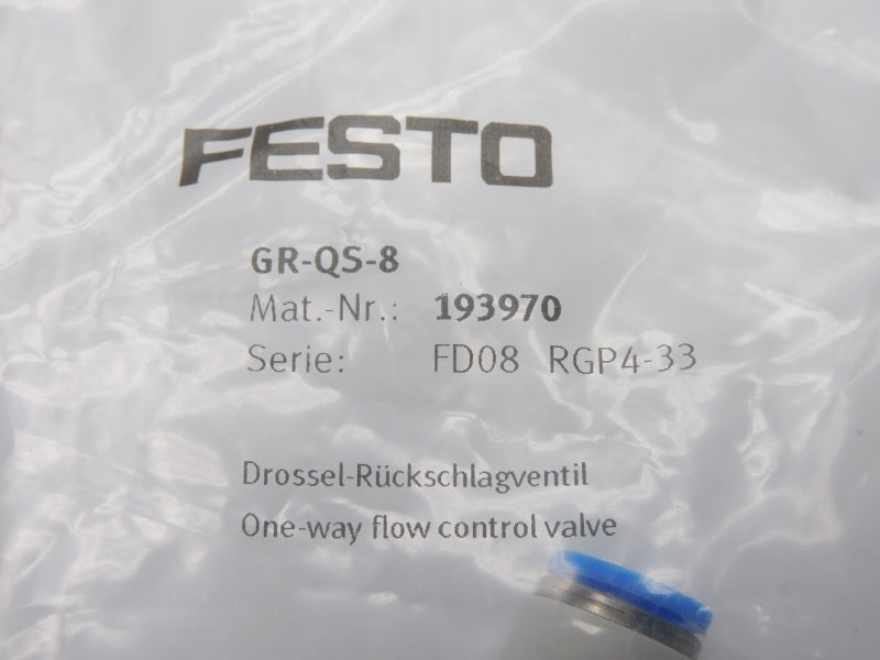 FESTO GR-QS-8 193970 SER. FD08 NSMP