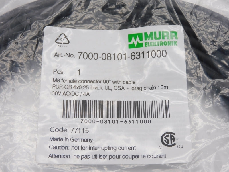MURR ELEKTRONIK 7000-08101-6311000 30VAC/DC 4A NSMP
