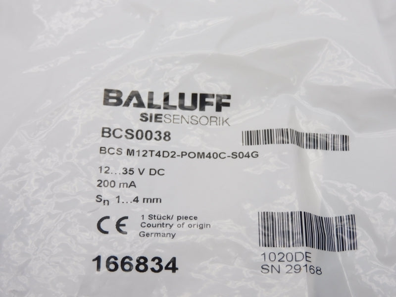 BALLUFF BCSM12T4D2-POM40C-S04G BCS0038 12-35VDC NSMP