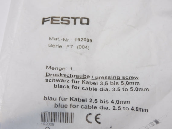 FESTO 192009 SER. F7 NSMP