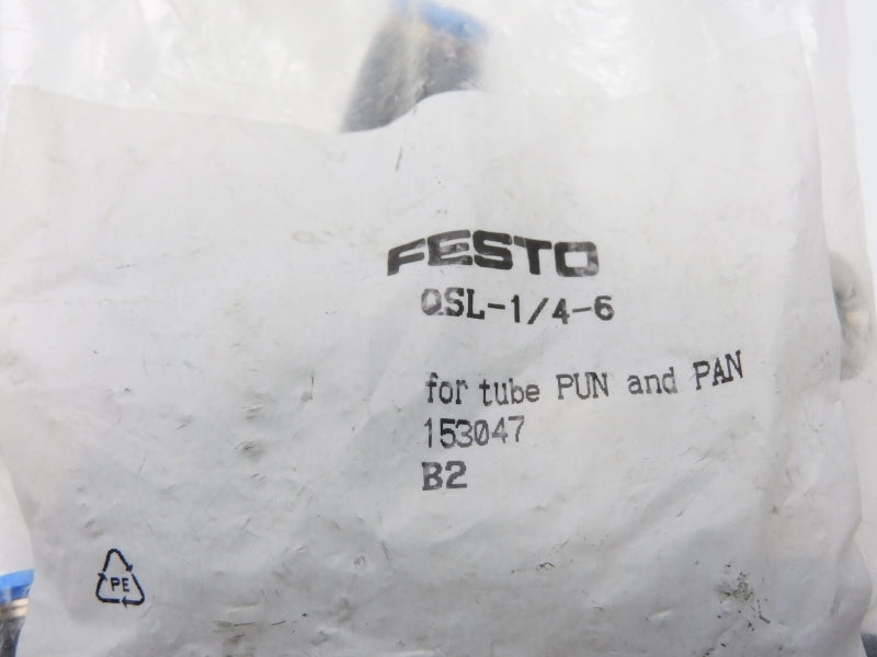 FESTO QSL-1/4-6 153047 SER. B2 (PKG OF 10) NSMP