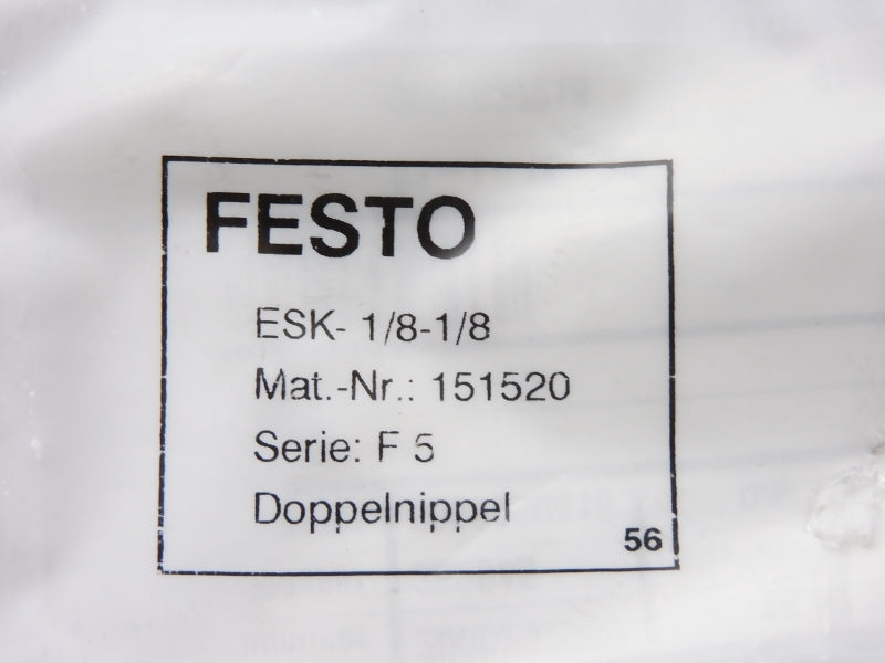 FESTO ESK-1/8-1/8 151520 SER. F5 NSMP