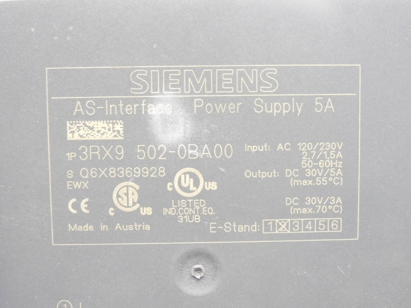 SIEMENS 3RX9502-0BA00 120/230VAC 5A NSNP