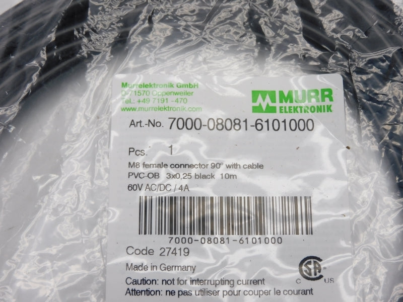 MURR ELEKTRONIK 7000-08081-6101000 60VAC/DC 4A NSMP