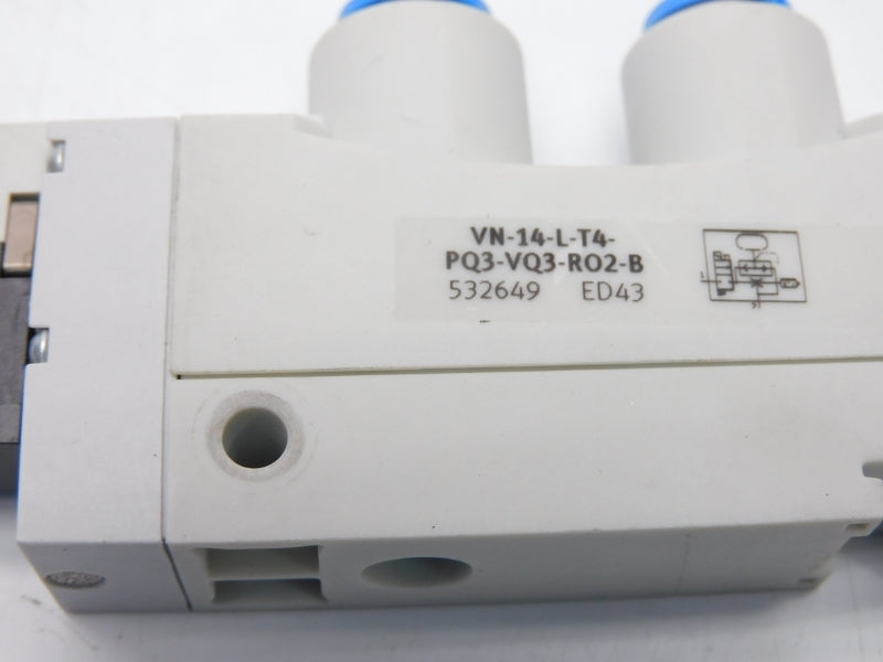 FESTO VN-14-L-T4-PQ3-VQ3-RO2-B 532649 SER. ED43 24VDC UNMP