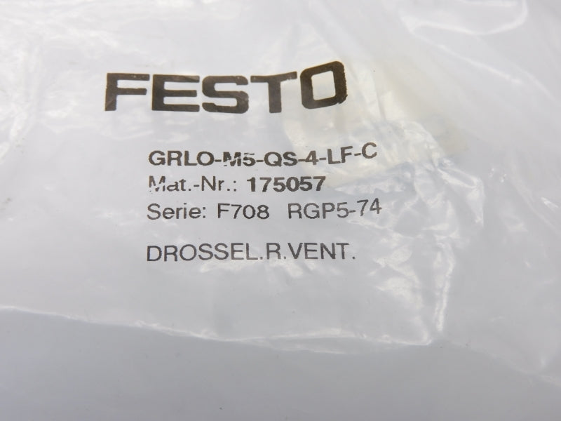 FESTO GRLO-M5-QS-4-LF-C 175057 SER. F708 NSMP