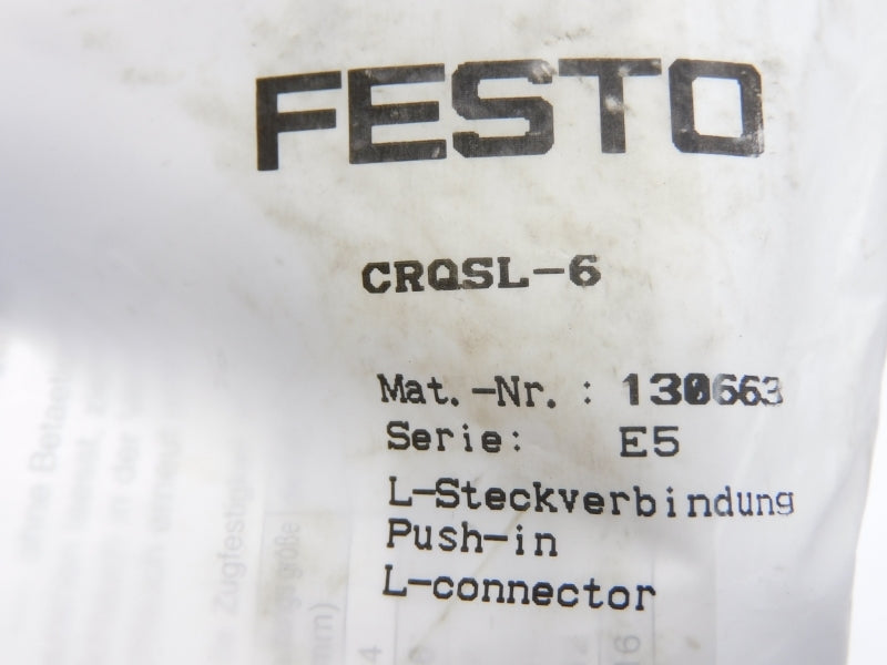 FESTO CRQSL-6 130663 SER. E5 NSMP