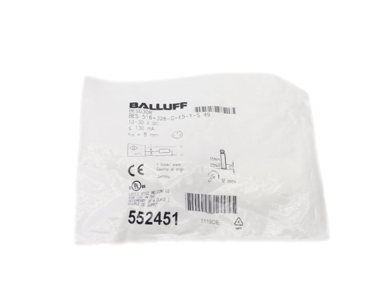 BALLUFF BES516-326-G-E5-Y-S49 BES030R 10-30VDC NSMP