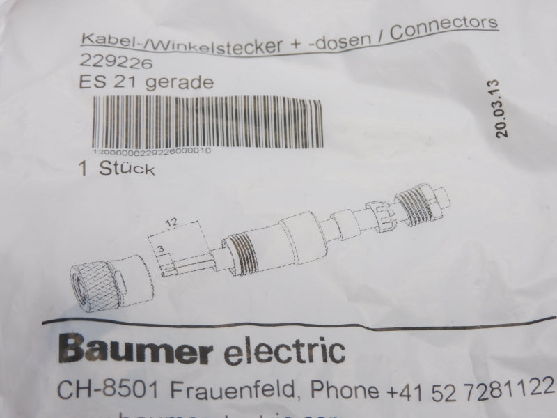 BAUMER ELECTRIC ES21 229226 NSMP