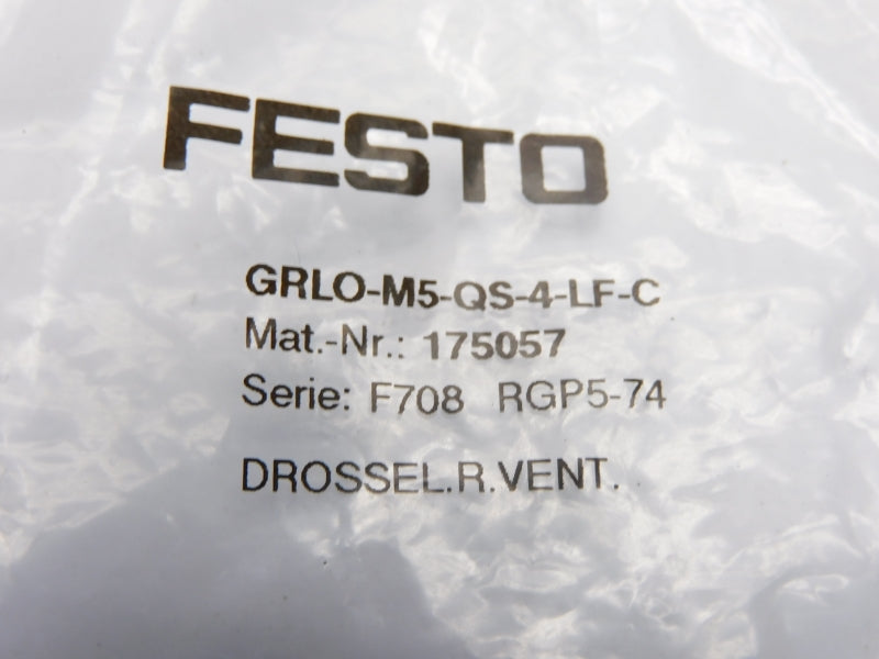 FESTO GRLO-M5-QS-4-LF-C 175057 SER. F708 NSMP